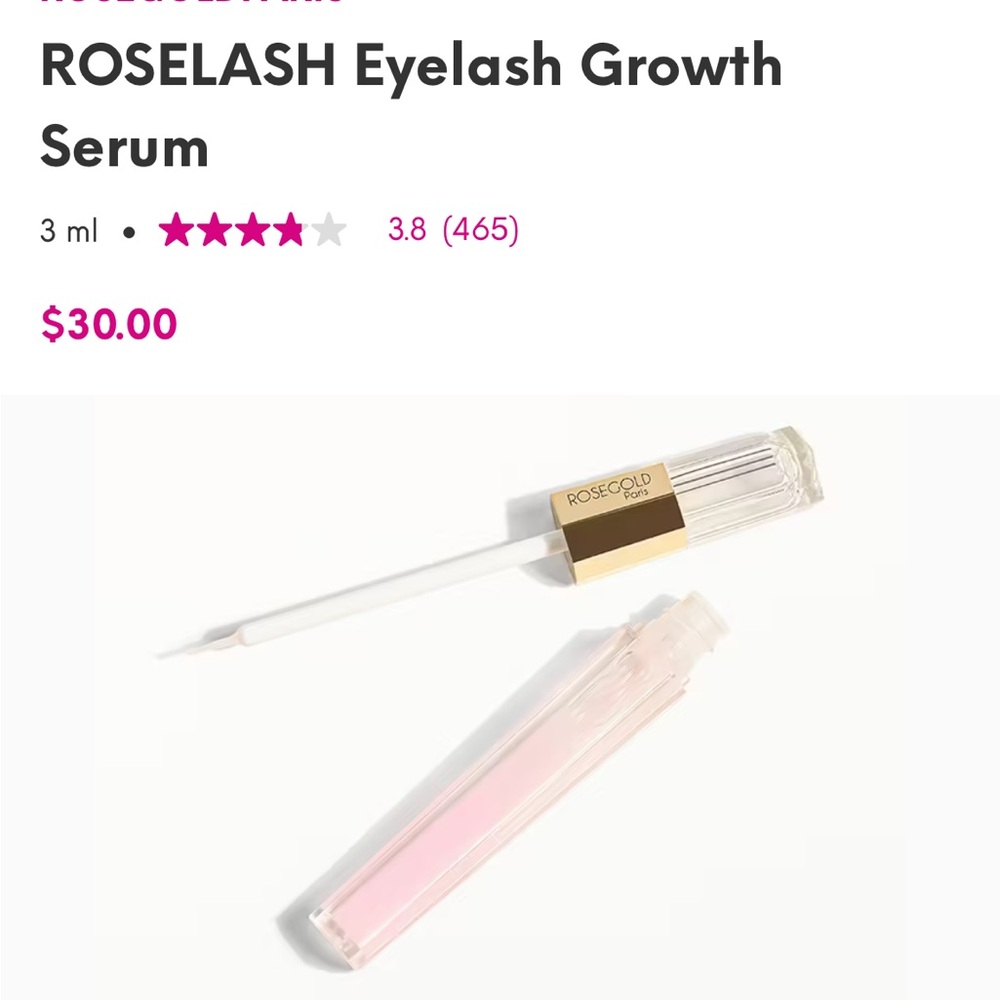 Eyelash Growth Serum - Rose Gold